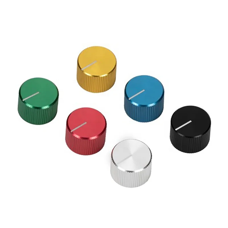 Custom CNC Machining Metal Potentiometer Knob Aluminum Guitar Pedal Knobs Solid Anodized Aluminum Guitar Knobs with Set Screw