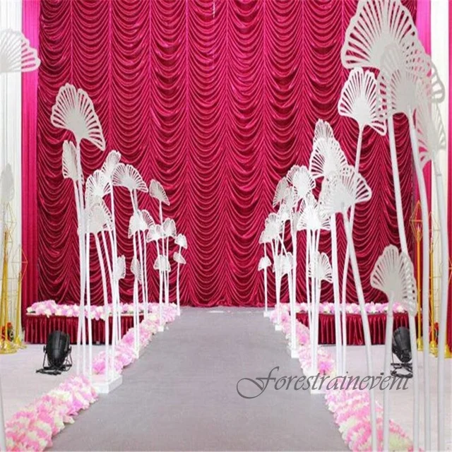 Wedding Props Bendable Ginkgo Leaf Road Lead Wrought Iron Stage Background Decoration Window Wedding Backdrop Decoration