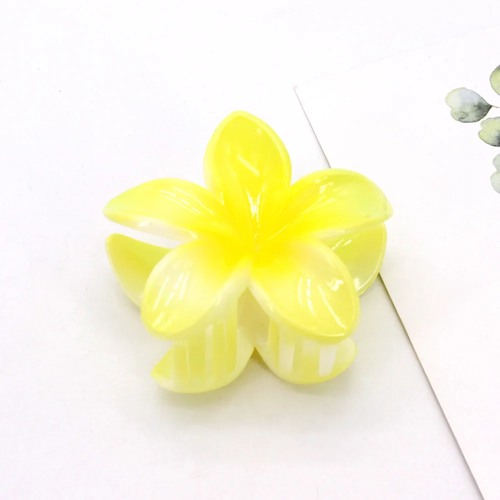 IFOND New Korean Large Flower Acrylic Hair Clips Plastic Resin Colorful Glossy Women Hair Claws For Thick Hair