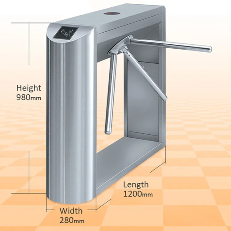 Automated Modern Intelligent Card Reader Manual Tripod Waterproof Electronic Tripod Turnstile
