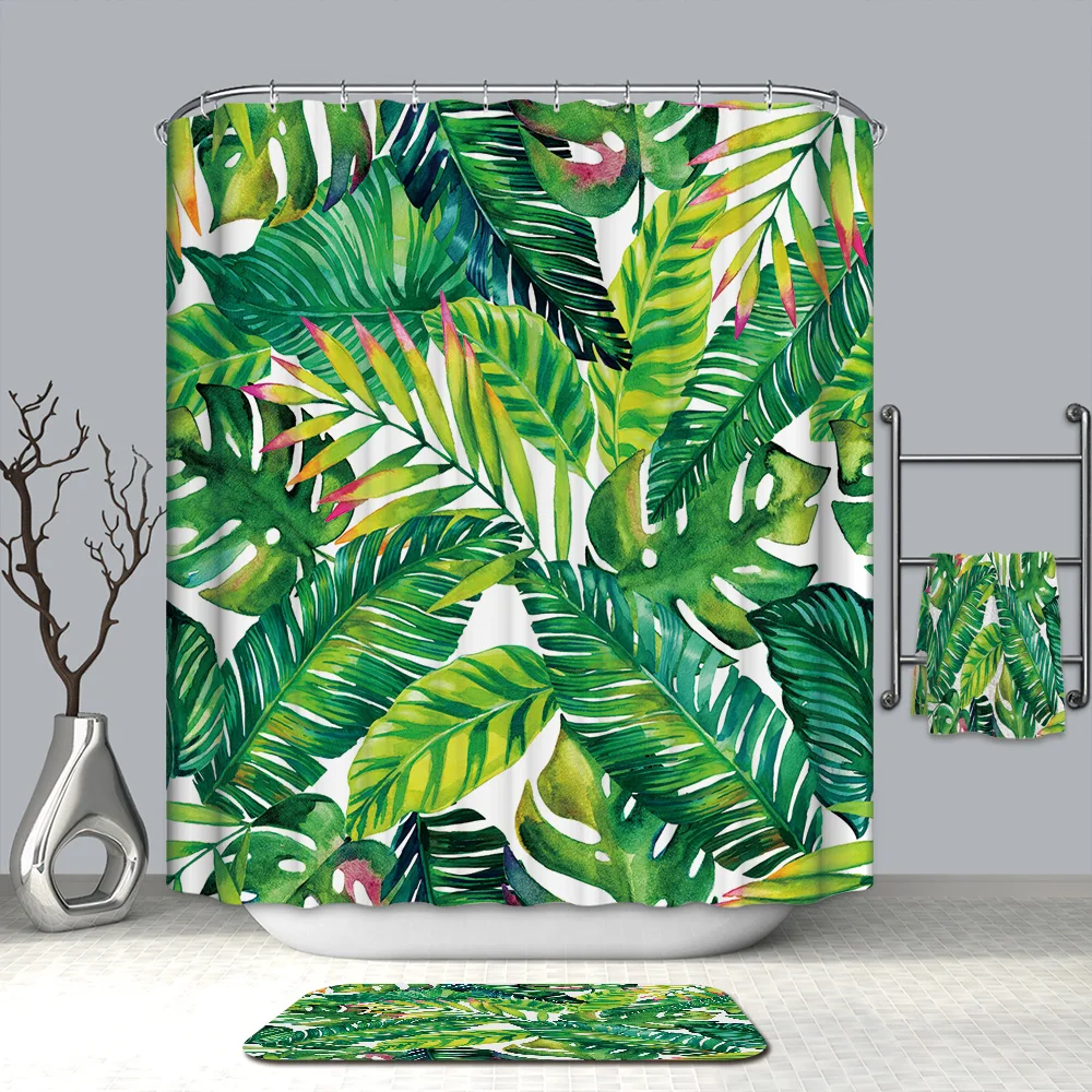 3d polyester shower curtain waterproof bathroom curtain with hooks 72x72 inch curtain for bathroom hotel