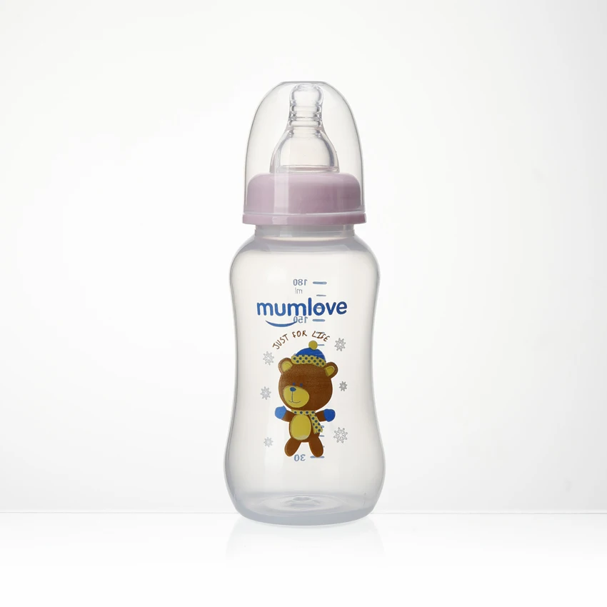 Mumlove 180 мл 6 унций BPA бесплатно пищевой пластик pp/pc забавная мини-бутылочка для молока новорожденных детская бутылочка кормления