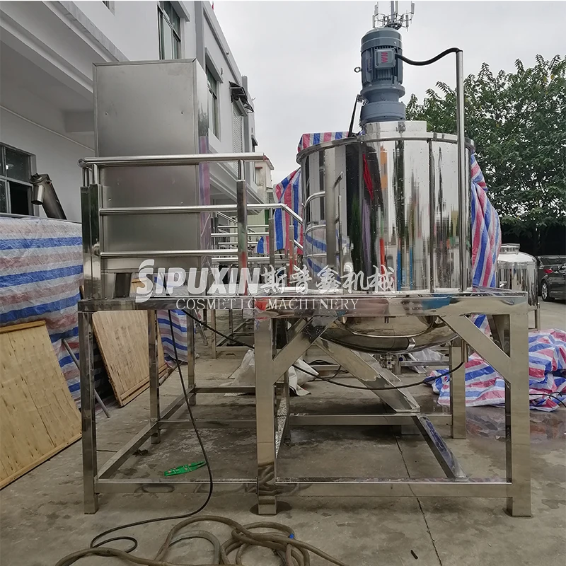 500 Liters cosmetic cream mixing equipment shampoo heated mixing tank