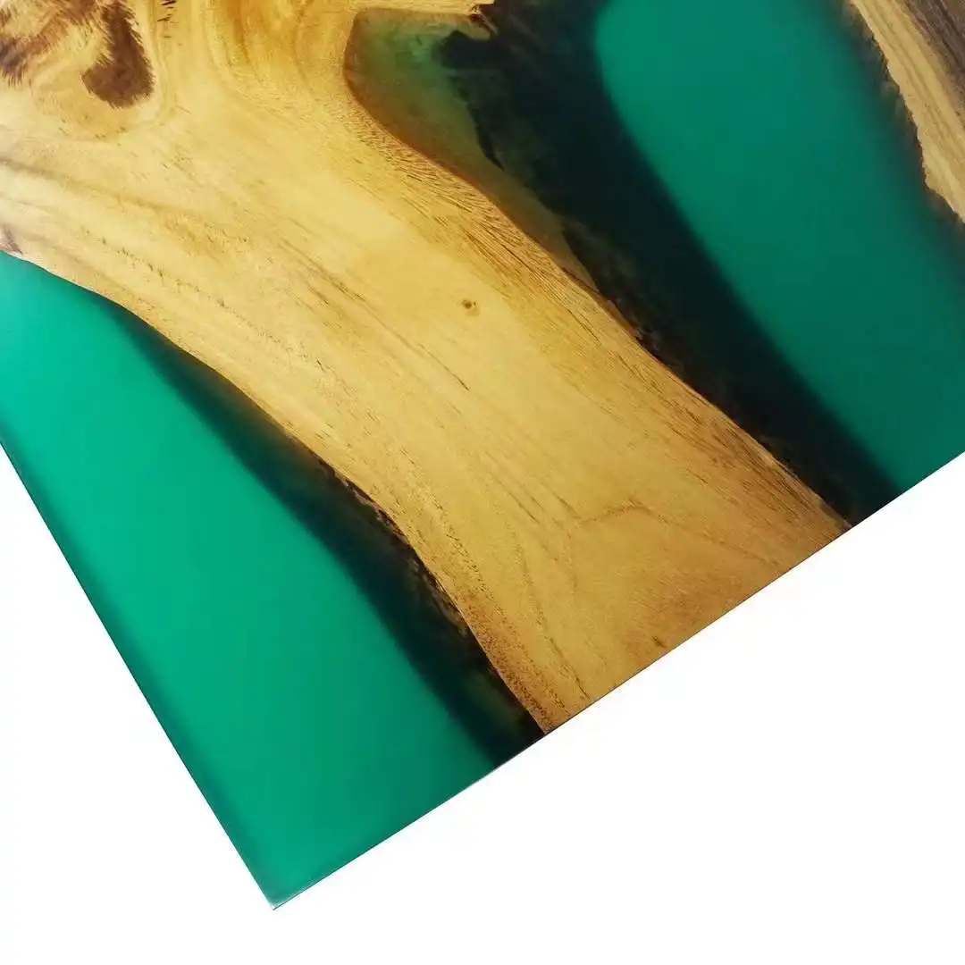 River Coffee Tea Table Top South American Walnut Resin 30x60x1.5inch Office Furniture Modern Contracted and Contemporary