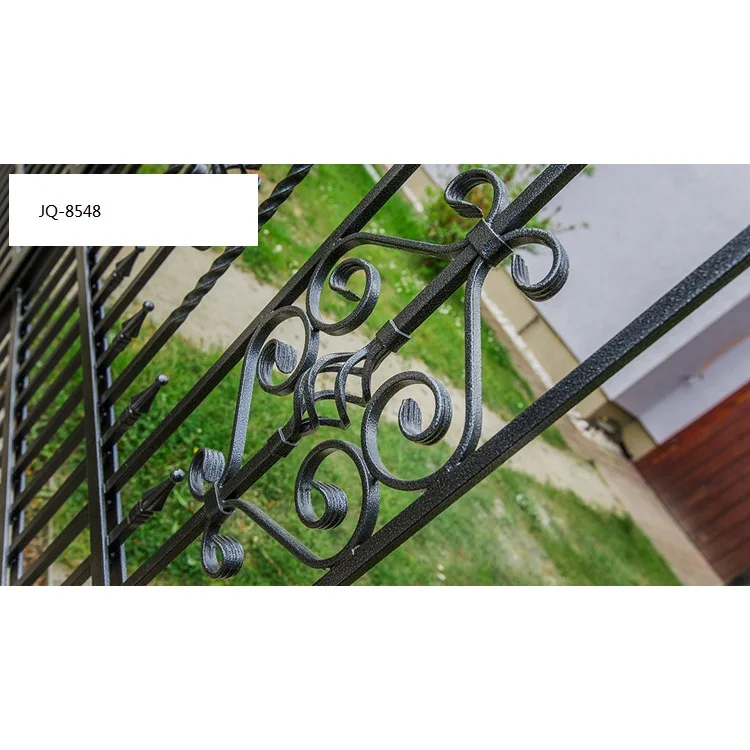 2018 Modern Decorative Ornament Fence Powder Coated Used Wrought Iron Metal Garden Fence Bubble Film/ Steel Pallet /wood Case