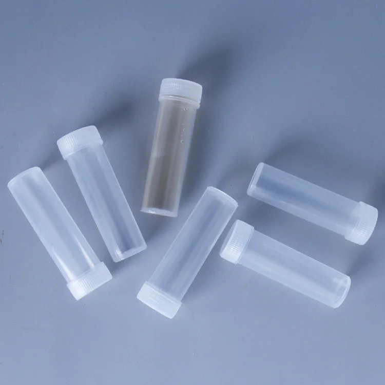 NH Plastic Tube Packaging Pp chemical use 7ml 5ml plastic vial test tube with caps