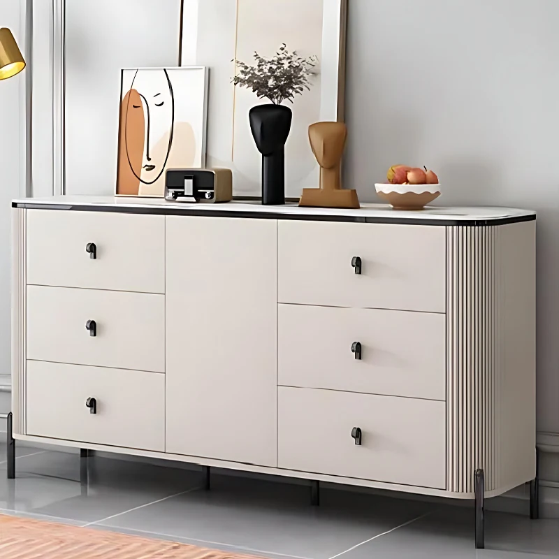 Audrey Living Room Cabinet Modern Dresser Cupboard Console Table Wood Cabinet Wood Chest of 6 Drawer