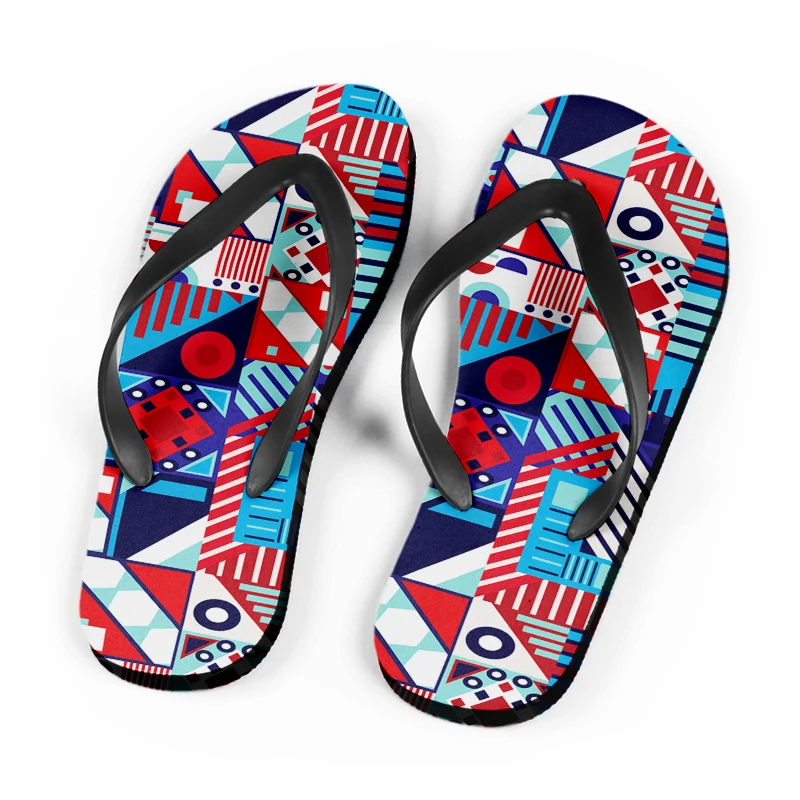 Wholesale women summer custom soft and comfortable rubber high heel flip flops checkered NO MOQ