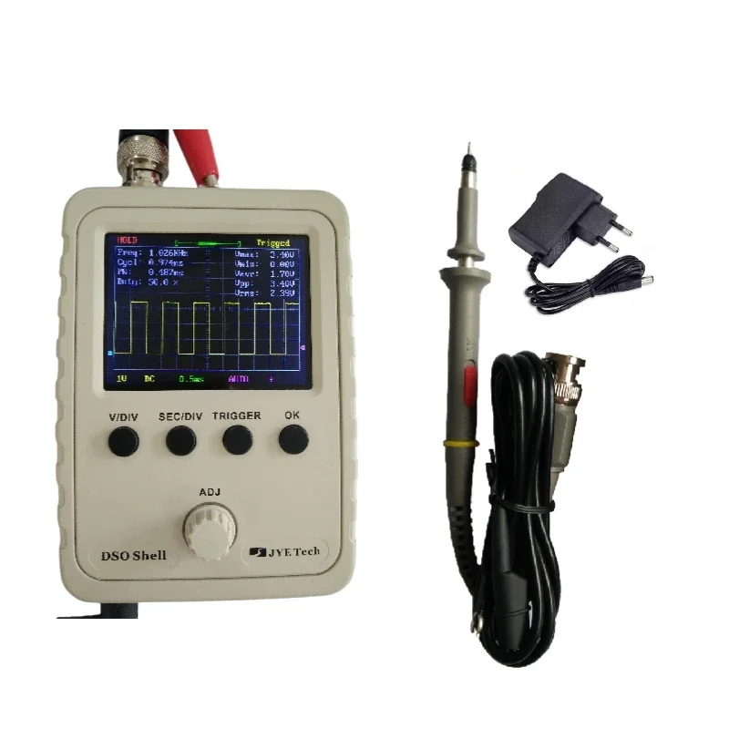 PACKBOXPRICE New Assembled DSO150 Digital Oscilloscope DSO Shell With P6020 Probe 9V 1A Power Adapter