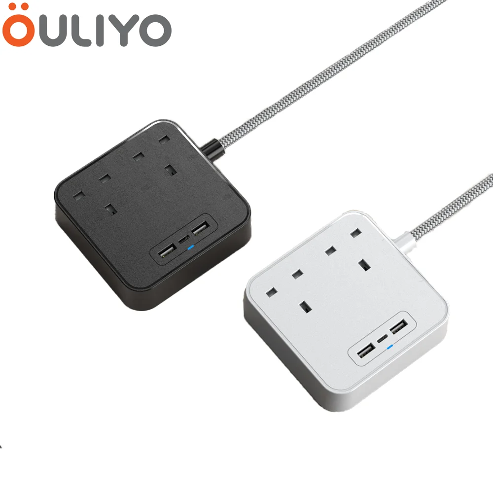 Удлинитель с 12 розетками переменного тока и зарядным портом USB C, удлинитель на 6 футов для дома и офиса