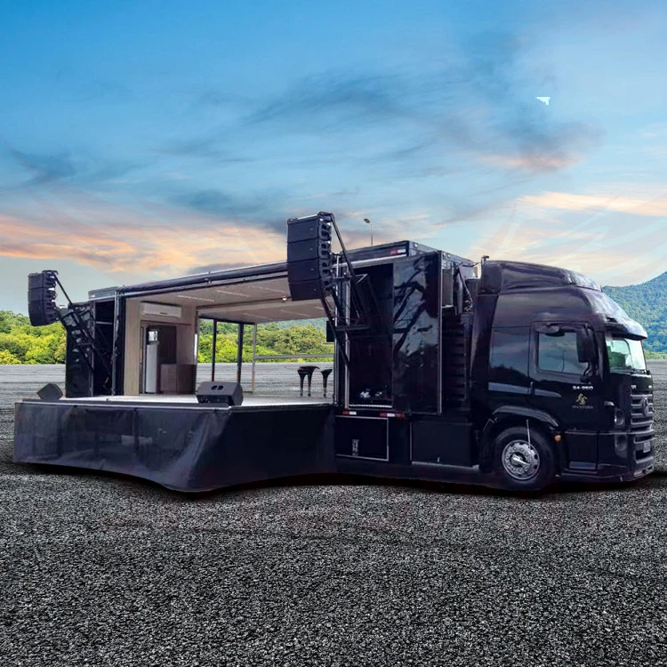 SINOSWAN FOTON SR70N Mobile LED Stage Roadshow Truck Hydraulic Podium Stage Van Truck for campaigns elections for sale