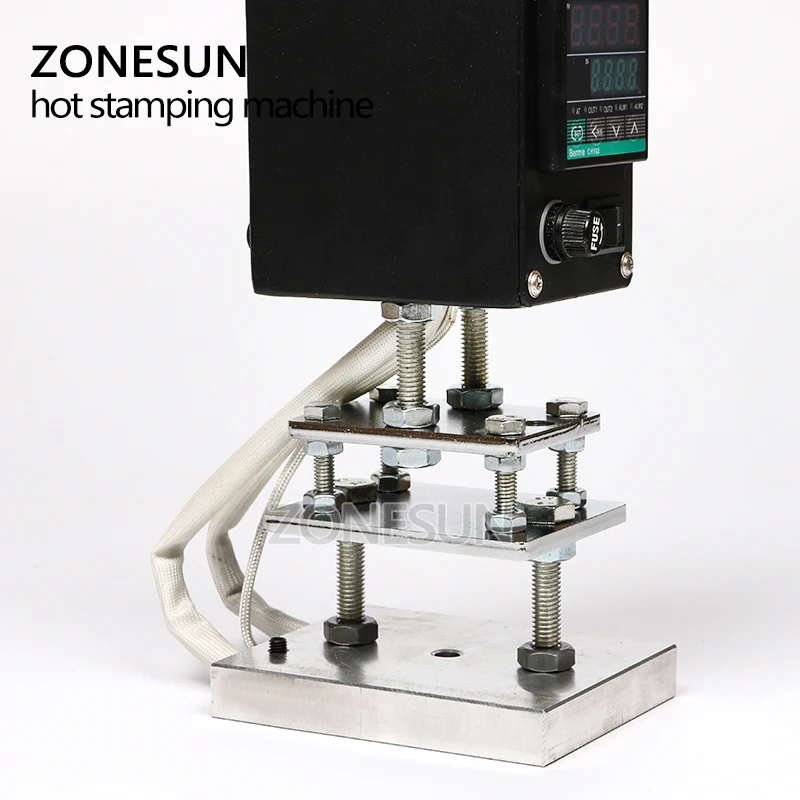 ZONESUN High Efficiency Handheld Wood Paper Leather Embossing Tool Hot Foil Stamping Machine Heat Press Machine Punch Press