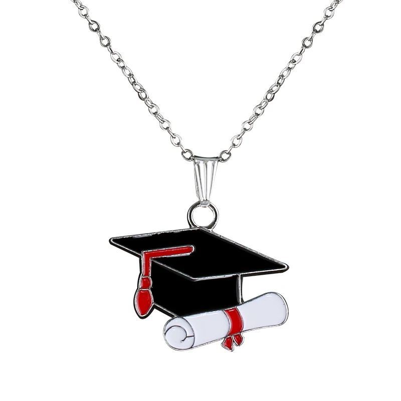 Alloy Oil Drip Graduation Exam Necklace Promotion Exam Blessing Pendant Small gifts for students during graduation season
