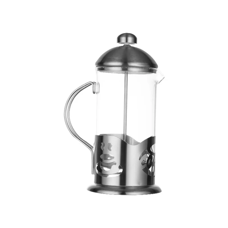 Stainless steel glass coffee pot moka pot tea maker stainless steel french press coffee cup