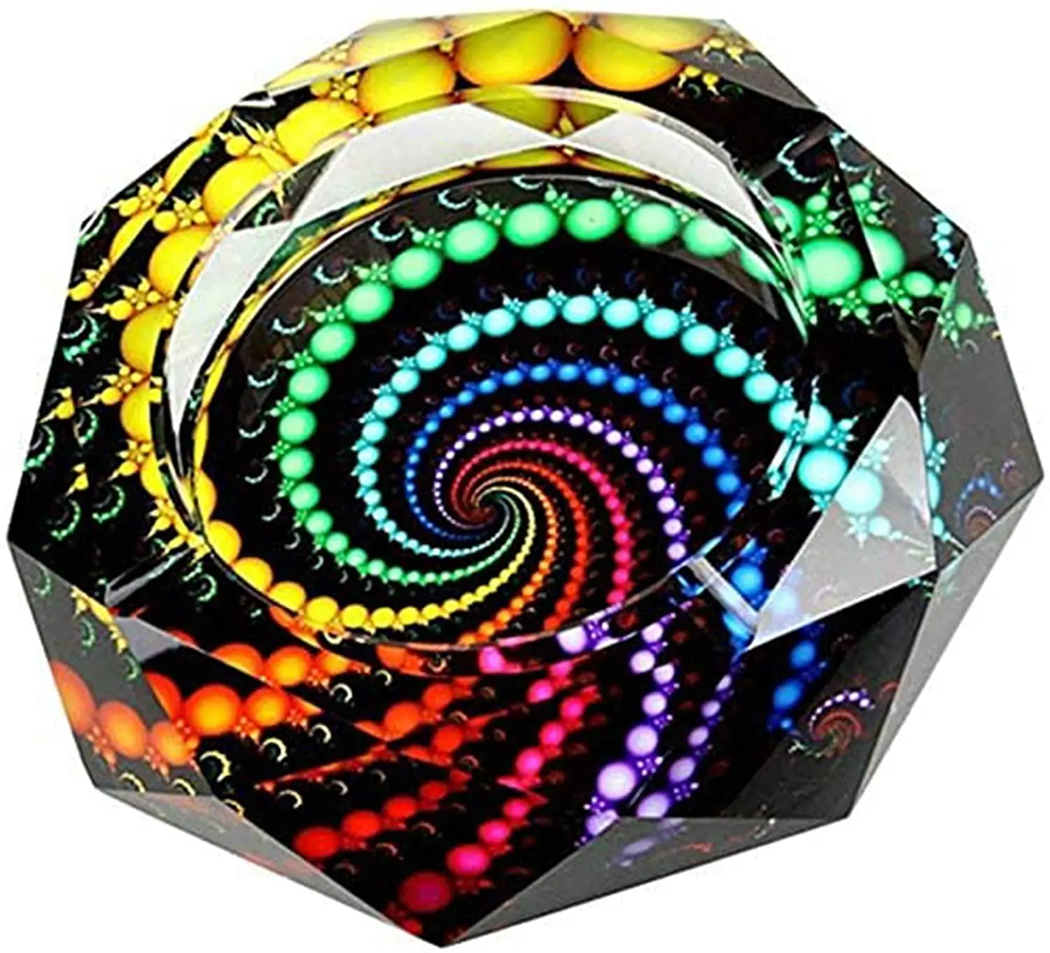 Case-Creative Crystal Cigarette Ashtray for Indoor or Outdoor ,Use Ash Holder for Smokers