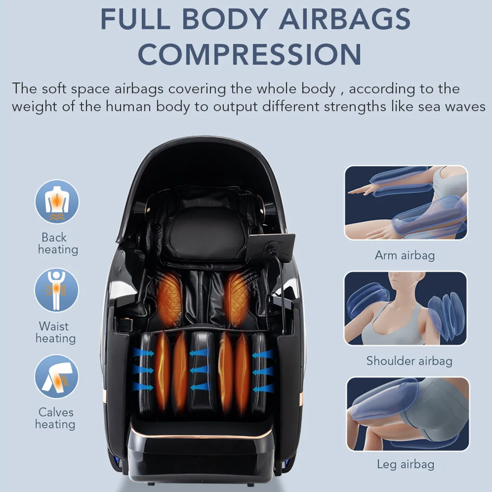 4d 0 gravity full body sl luxury timing control massage chair with foot roller