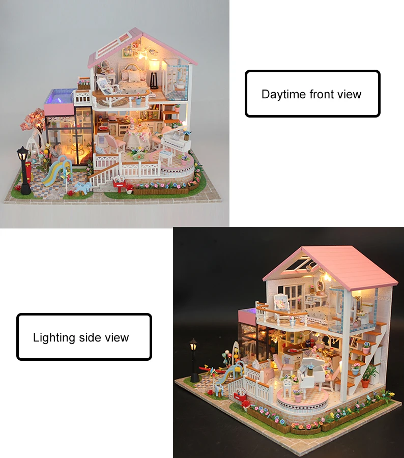 Hongda Handmade Crafts 1:12 Scale Diy Dollhouse Wooden Miniature  Dollhouse diy miniature dollhouse kit