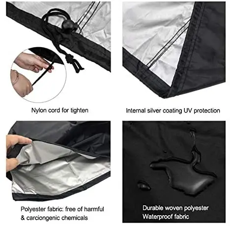 Garden Furniture Round Garden Table Cover set Round Tarpaulin Cover for Garden Table Patio Waterproof UV Resistant cover