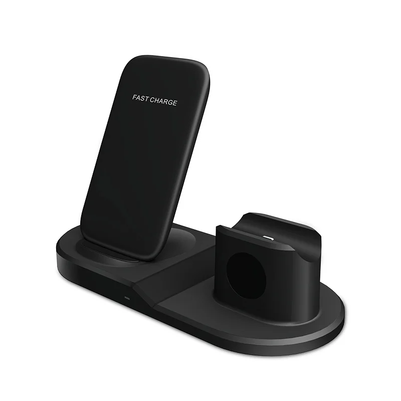 3  in 1 wireless charger holder 15w magnet fast charging stand for mobile phone smart watch earbuds