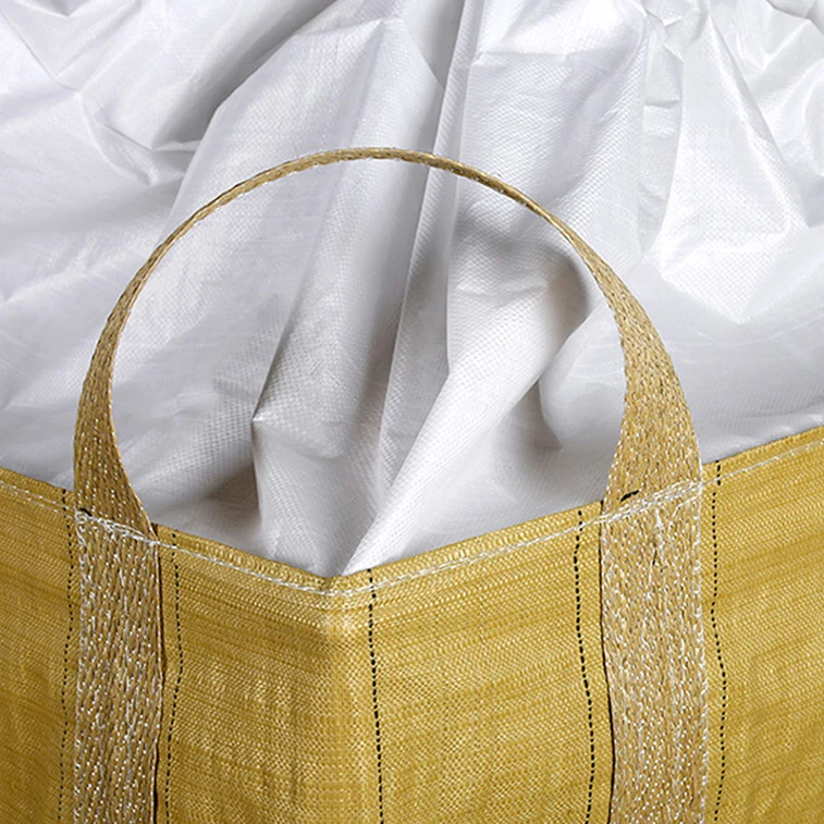 Factory 1 Ton Jumbo Bags Fibc Big Bulk Bag Top Fill Skirt Flat Bottom Food Grade Flat Bottom 1500kg 1000kg Super Sack