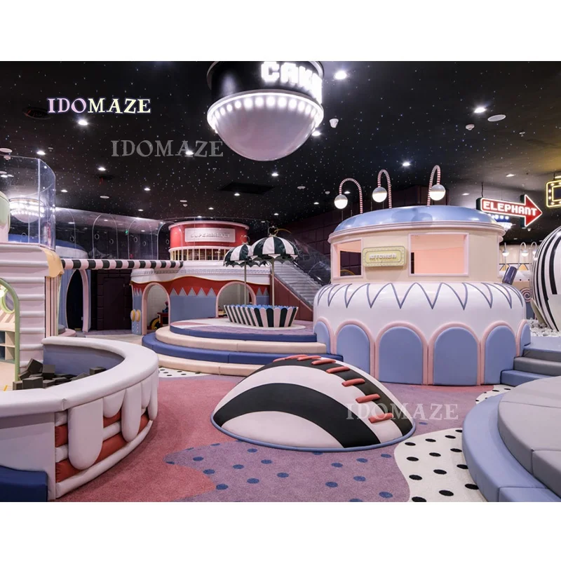 Playground Children adventure Play Center Indoor ball Pool Trampoline Big Slide Indoor Playground for Kids