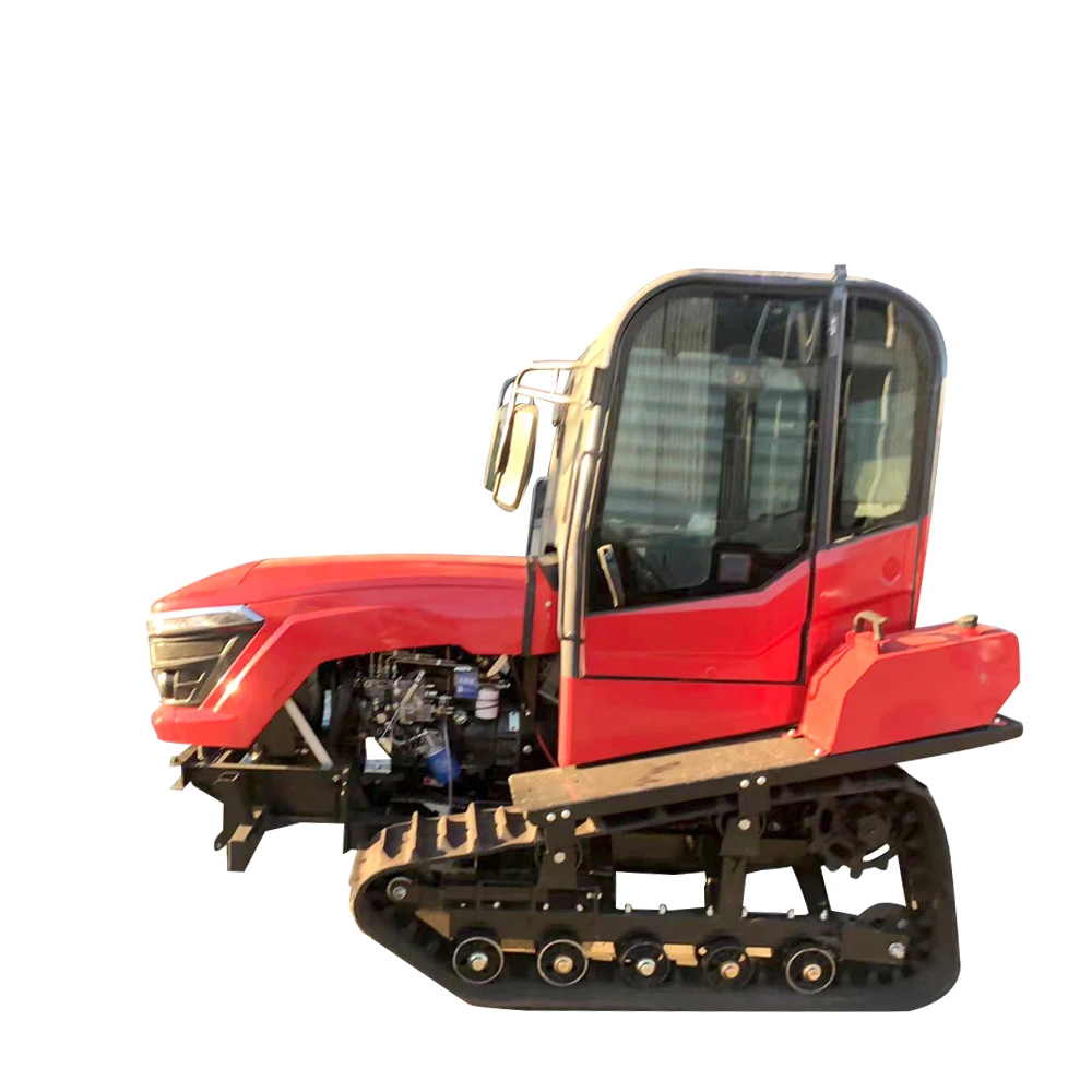 Rice Field Silt Use Ride On Type Crawler Tractor Field Cultivator Rotary Tiller
