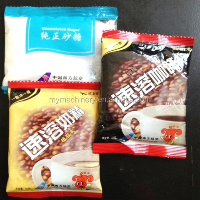 Guangdong supplier food application used sachet pack coca seeds rice packaging automatic bagging machine for sugar salt peanut
