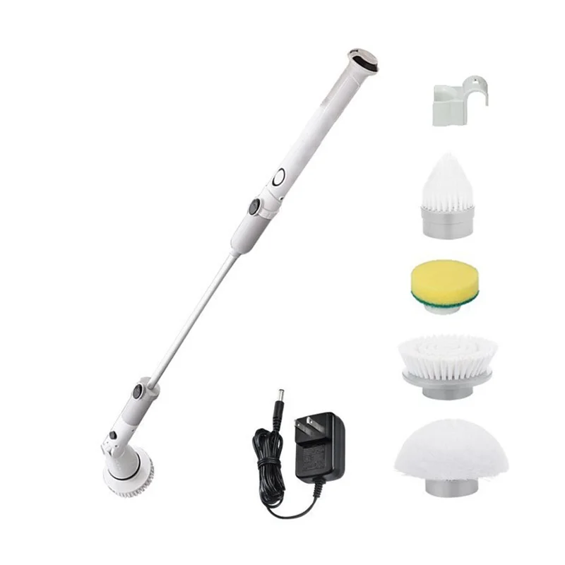 
Electric Spin Toilet Floor Scrubber Cleaning Brush Cordless Toilet Scrubber 