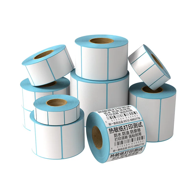 Warehouse Logistics Blank Self-Adhesive Thermal Barcode Label 50*30mm UPC Direct Thermal Waterproof Sticker Label for Packaging
