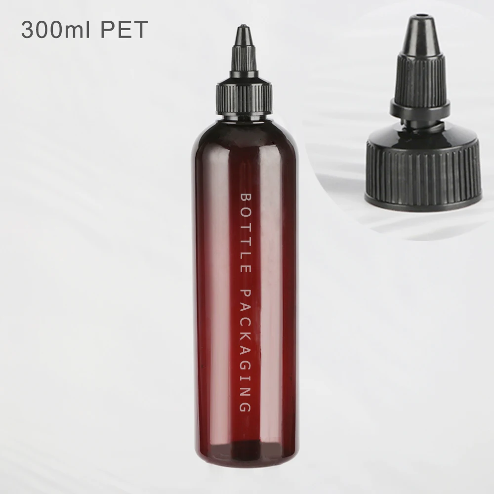 Custom Printed Private Label 4 oz 100ml 120ml Plastic Cosmetic Hair Oil Applicator Bottles