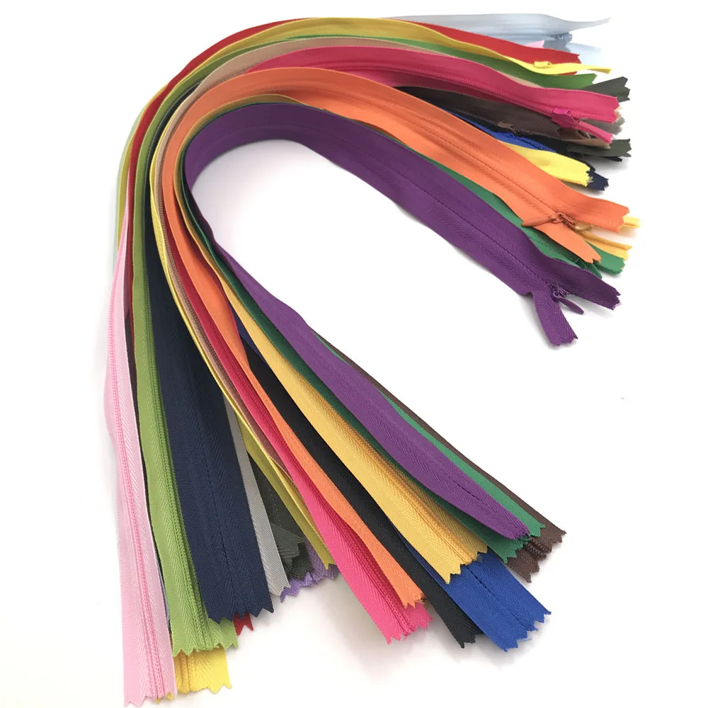 Free Sample Service Garments Accessories Close-End Zipper Pulls for Pillowcase Dress #3 Selvage Invisible Nylon Zipper