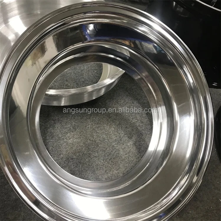 Chinese factory 6061 T6 material 15 to 18 triple step lip slant lip 5 inch polished felgen alloy for bbs series oz forged wheels