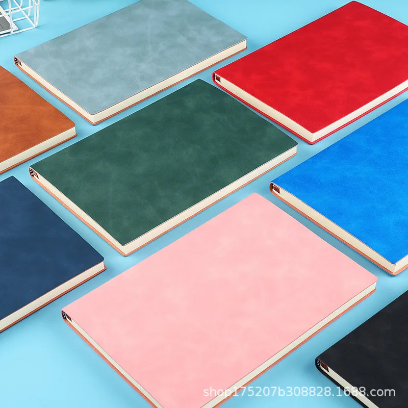 wholesale A5A6 PU soft cover leather notebook custom journal cahiers 200 pages oem corporate planner notebook office supplies