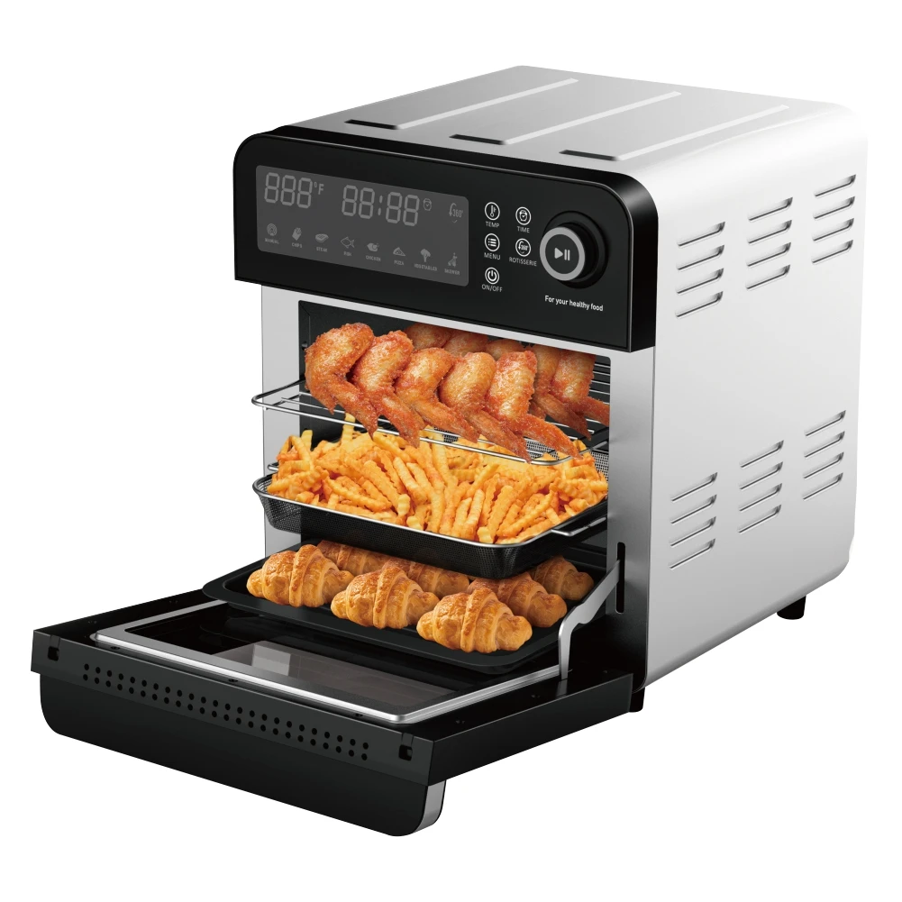 Все в 1 аэрофритюрница для приготовления блюд без печь мульти-функциональная цифровая управляемая 1700W 14.5L SUS (нержавеющая сталь) корпус смартфон бытовых и коммерческих приборах