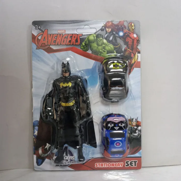 Cartoon doll and 2 cars set toy moving joints kindergarten children gifts