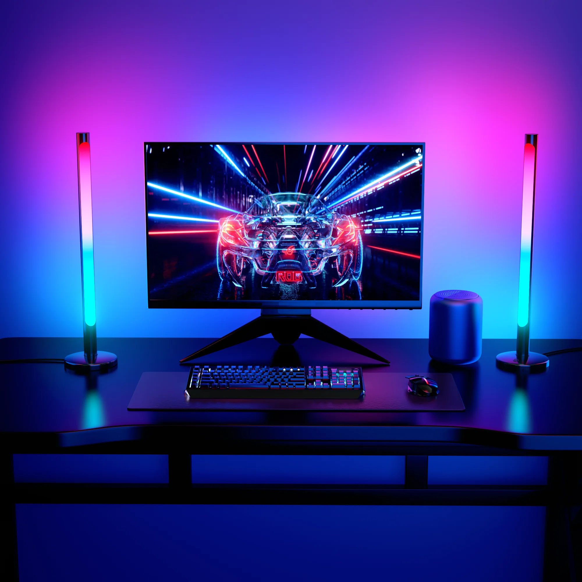 Новый стиль умное Rgb-освещение дистанционное управление через приложение музыкальный ритм светодиодное освещение компьютерная настольная лампа