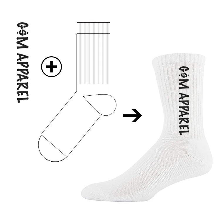 Custom cotton crew socks printing men athletic cycling no minimum logo knit tie dye happy socks custom  women dropshipping socks