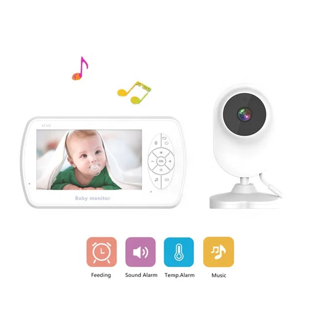 Радионяня, 4,3 дюйма, 2 МП, беспроводная, двухстороннее аудио, инфракрасное ночное видение