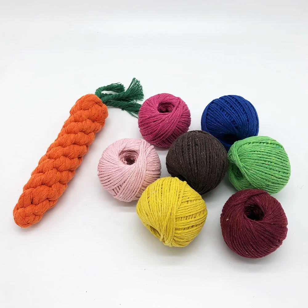 2mm cotton rope thin recycled cotton ropes 15g ball cotton rope