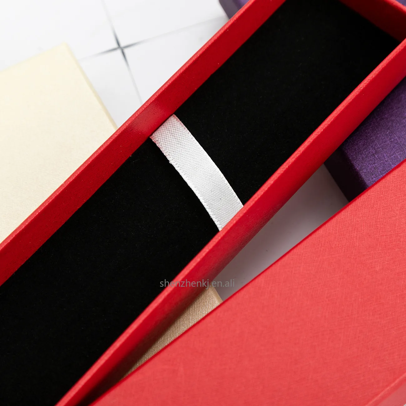Rectangular Clamshell Gift Pen Box Fashion Upscale Business Office Storage Box Creative School Supplies Pencil Cases