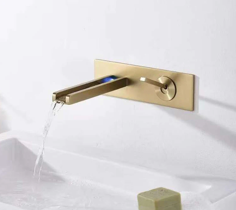 Wall Mount Basin Faucet Waterfall Bathroom Sink Faucet