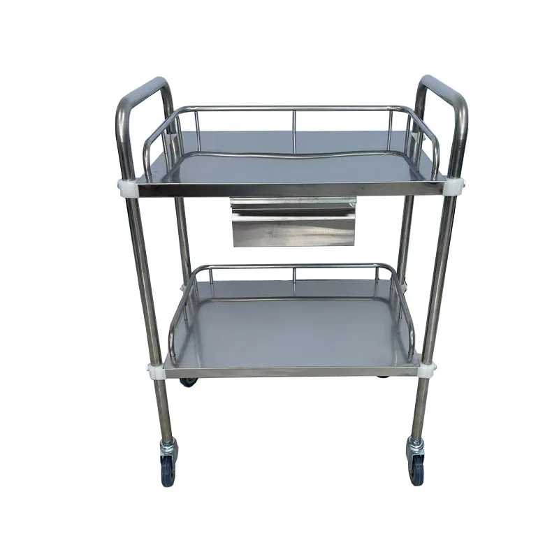 Medical Hospital Trolley Surgical Trolley with Drawers Stainless Steel Medical Nursing Cart