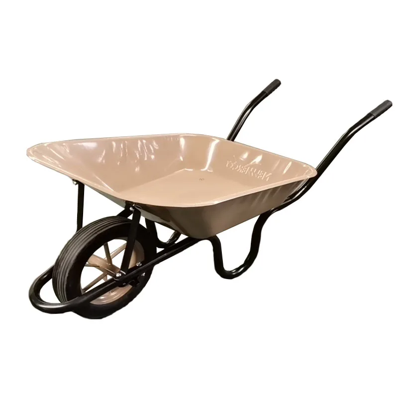 Construction Agricultural Tools Heavy Duty Steel Wheel Barrow Professional Square Handle Steel Wheelbarrow