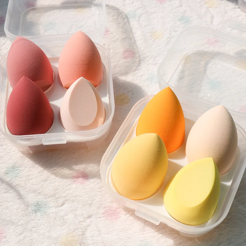 New Arrival 4pcs/set Soft Foundation Makeup Sponge Puff Cosmetic Blender Beauty Egg