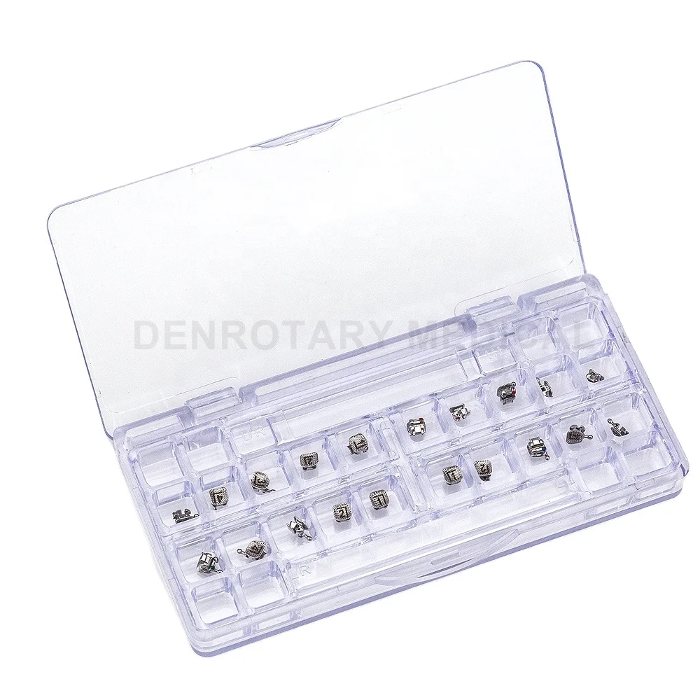 Denrotay High Quality Dental Lab Products Orthodontic Passive Brackets 022 Metal Self-Ligating Braces Autoligado Brackets