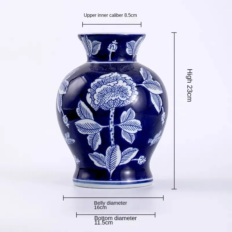 Antique Ceramic Vase Luxury Small Rustic Tabletop Decor Handcrafted in Clay Home Decorative Porcelain