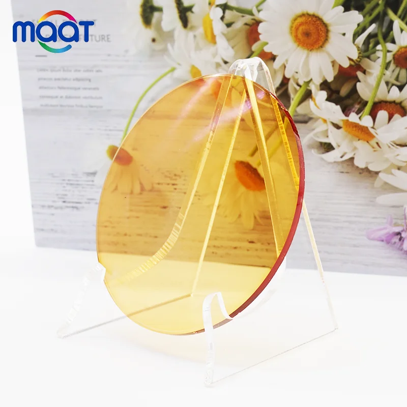 High Quality 1.56 Fashion Color Photo Yellow Transition Lenses Single Vision