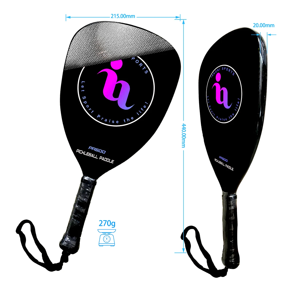 custom pickleball paddle racket pickle ball set pickleball paddle 3k 12k 18k carbon fiber 16mm core