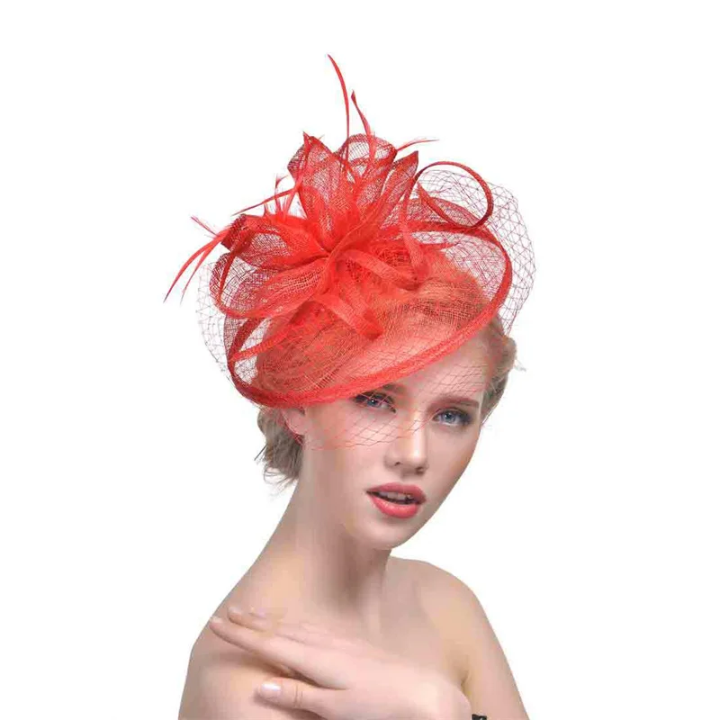 wholesale quality Fashion women hat Sinamay Fabric Derby Church Party Fascinator hats for ladies