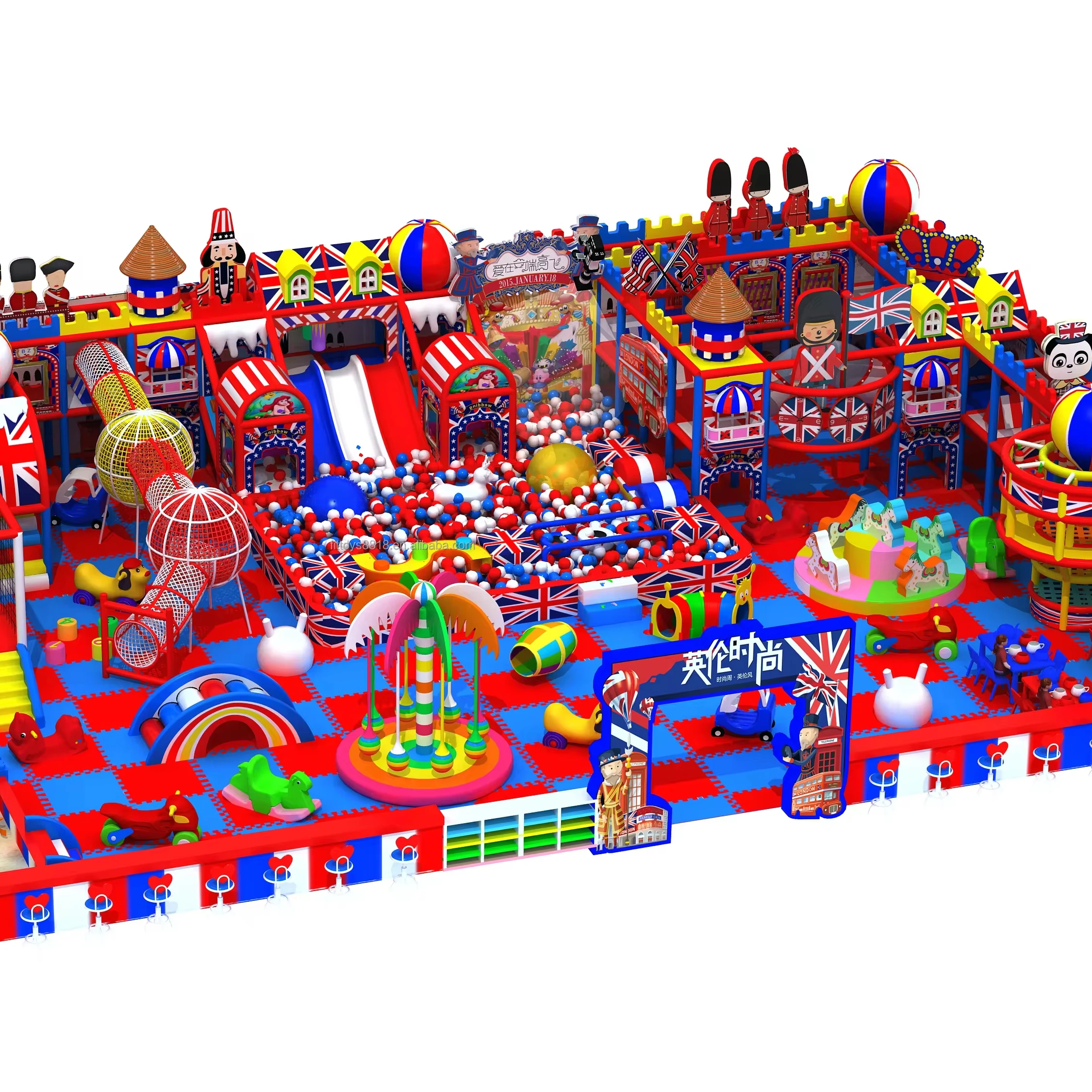 Kids indoor large playground indoor indoor tube slide playground